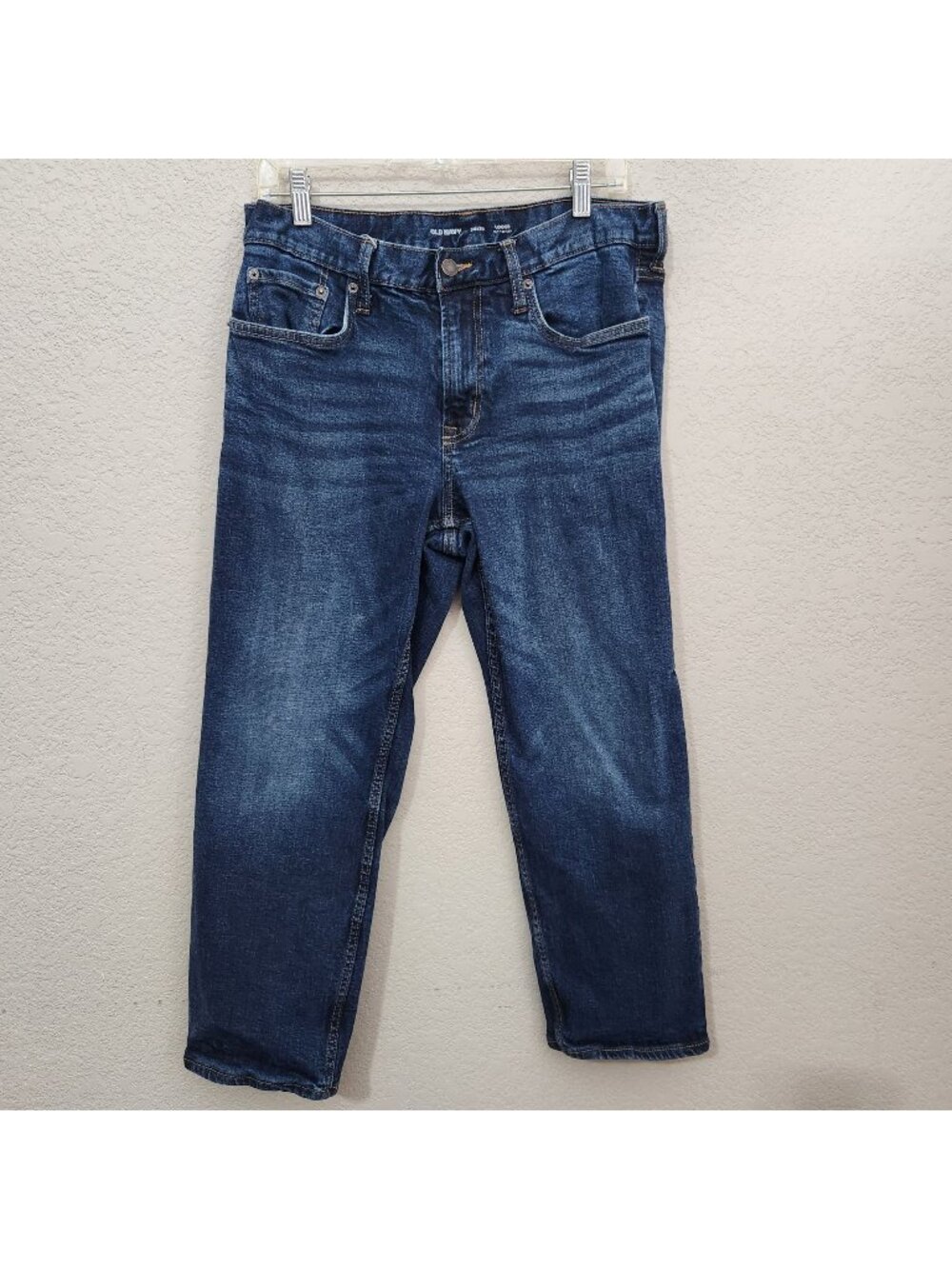 Old Navy Mens Built-In Flex Loose Fit Jeans 34x30 Dark Wash Denim